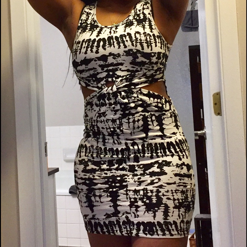 Black white dress