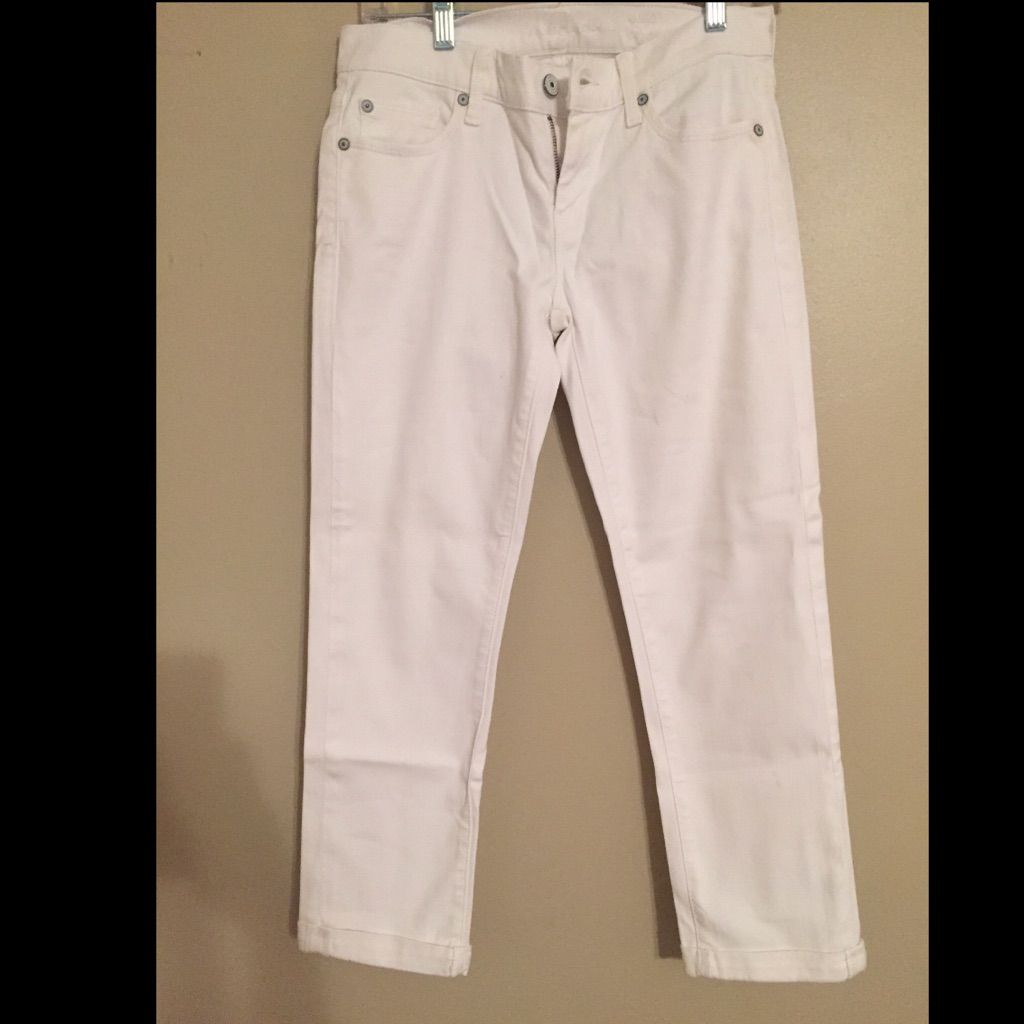 Seven Jeans White Cuffed Capri Jeans Seven Jeans White Cuffed Capri Jeans