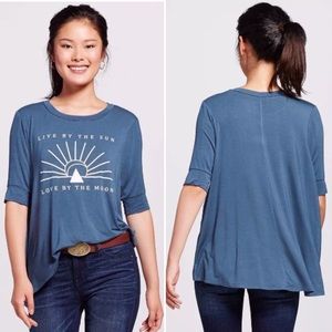 "Live By The Sun, Love By The Moon" Yoga Drapey T