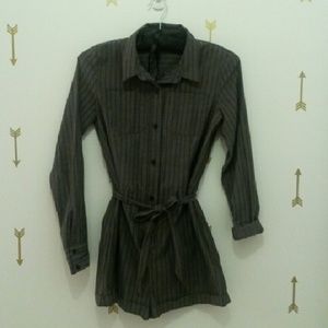 NWOT Free People Pinstripe Romper