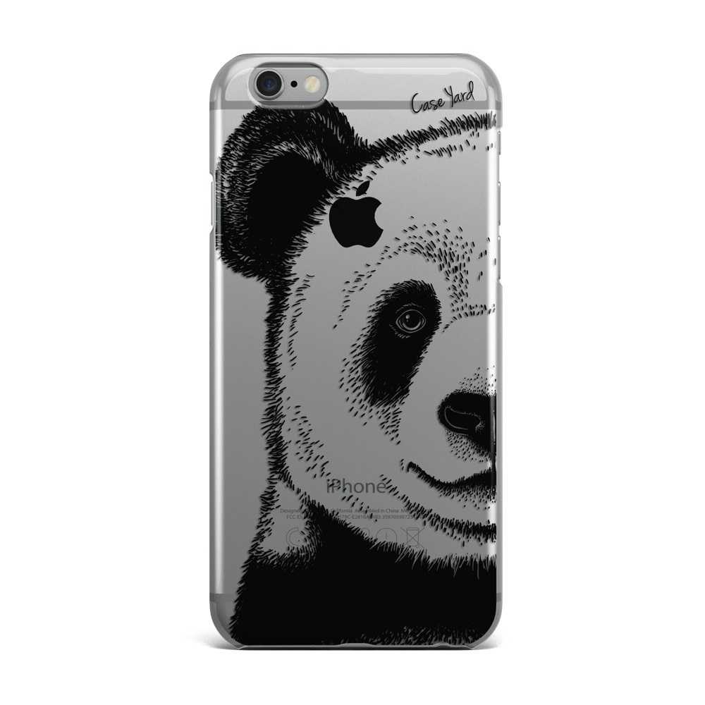 NEW CLEAR PLASTIC IPHONE CASE WITH PANDA DESIGN