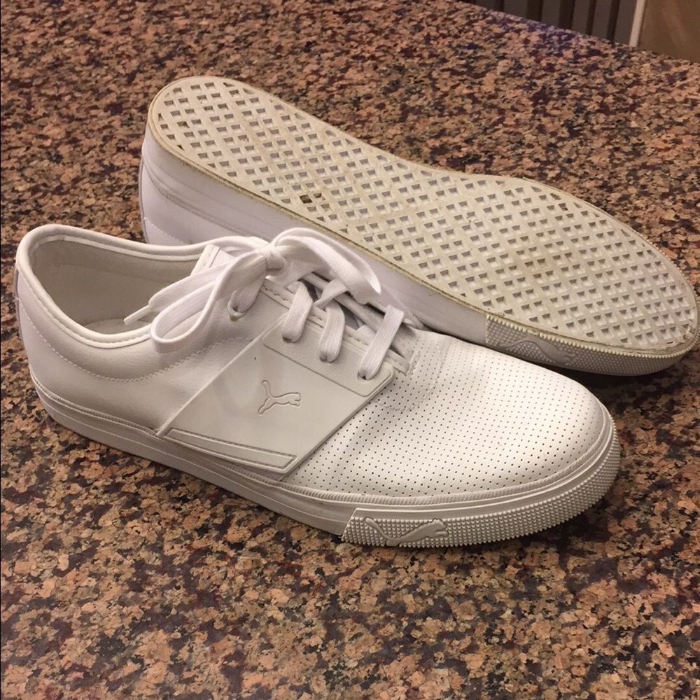 Puma White Leather Shoes