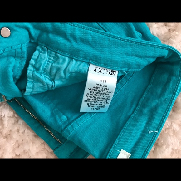 Joe's Jeans Teal Skinny Jeans size 26 - Picture 3 of 5