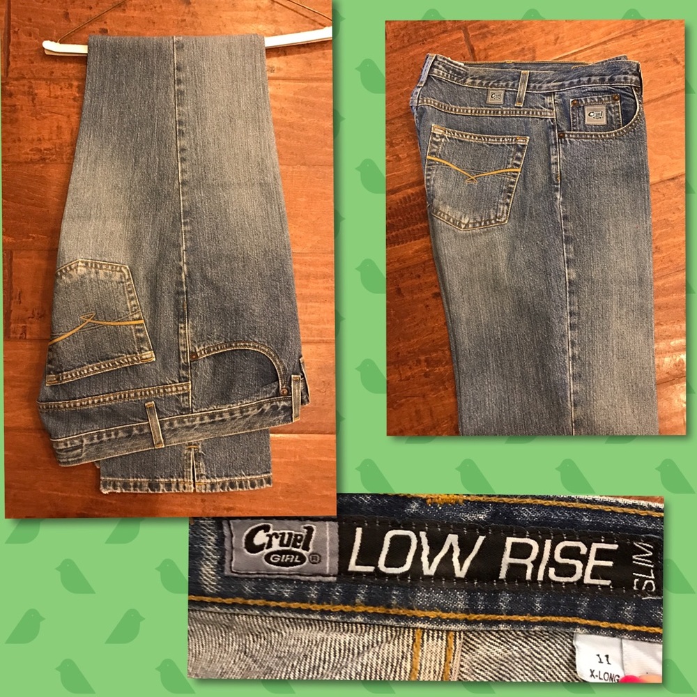 Curl Girl Low Rise Slim  jeans size 11 x-long