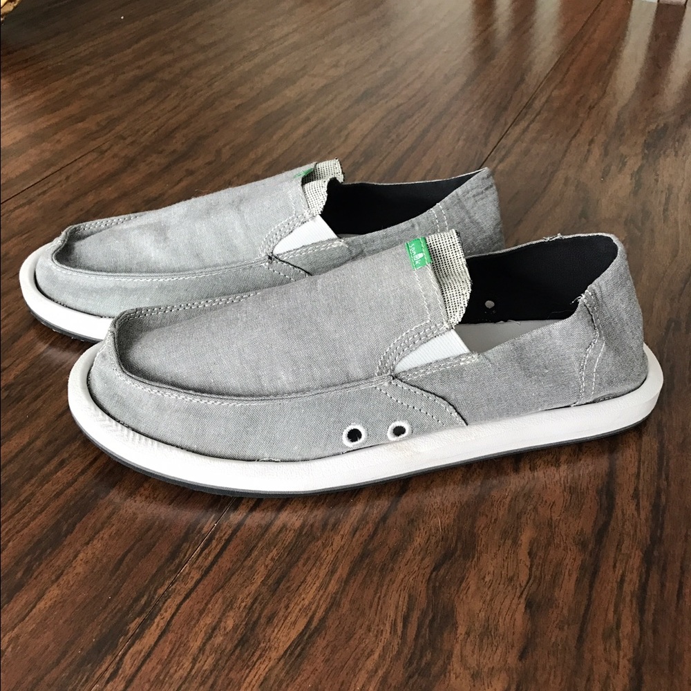 Gray slip on Sanuks