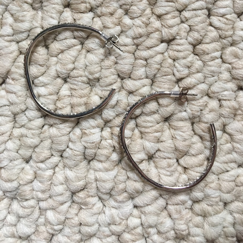 Sliver diamond earrings