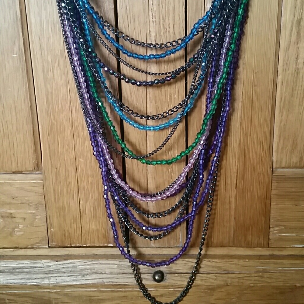 New York and Company Beaded statement necklace