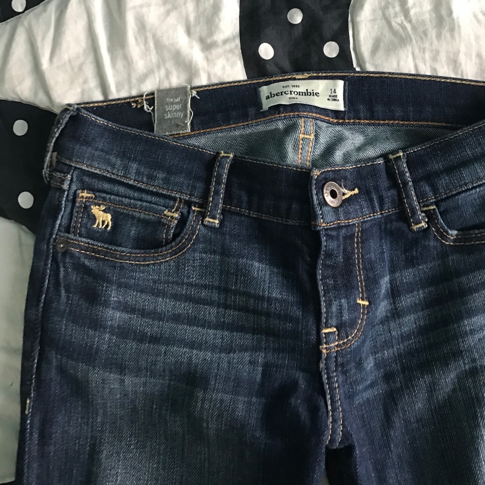 Abercrombie Kids Dark Wash Super Skinny Jeans
