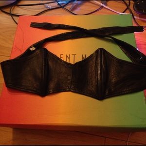 faux leather vixen bandeau