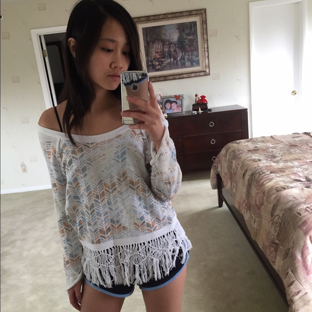 Free People Fringe Sweatshirt