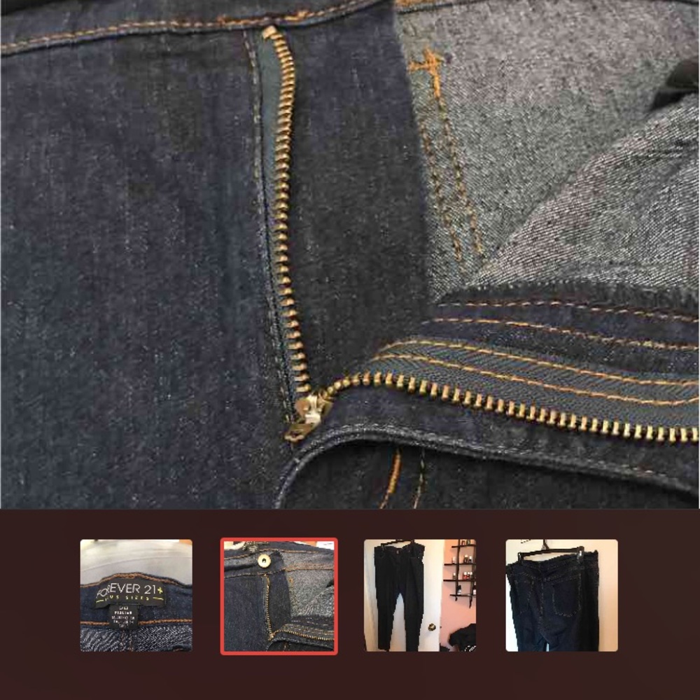 Women's Plus Jeans, dk blue, sz 20. Gently used.