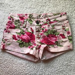 Floral Denim Shorts