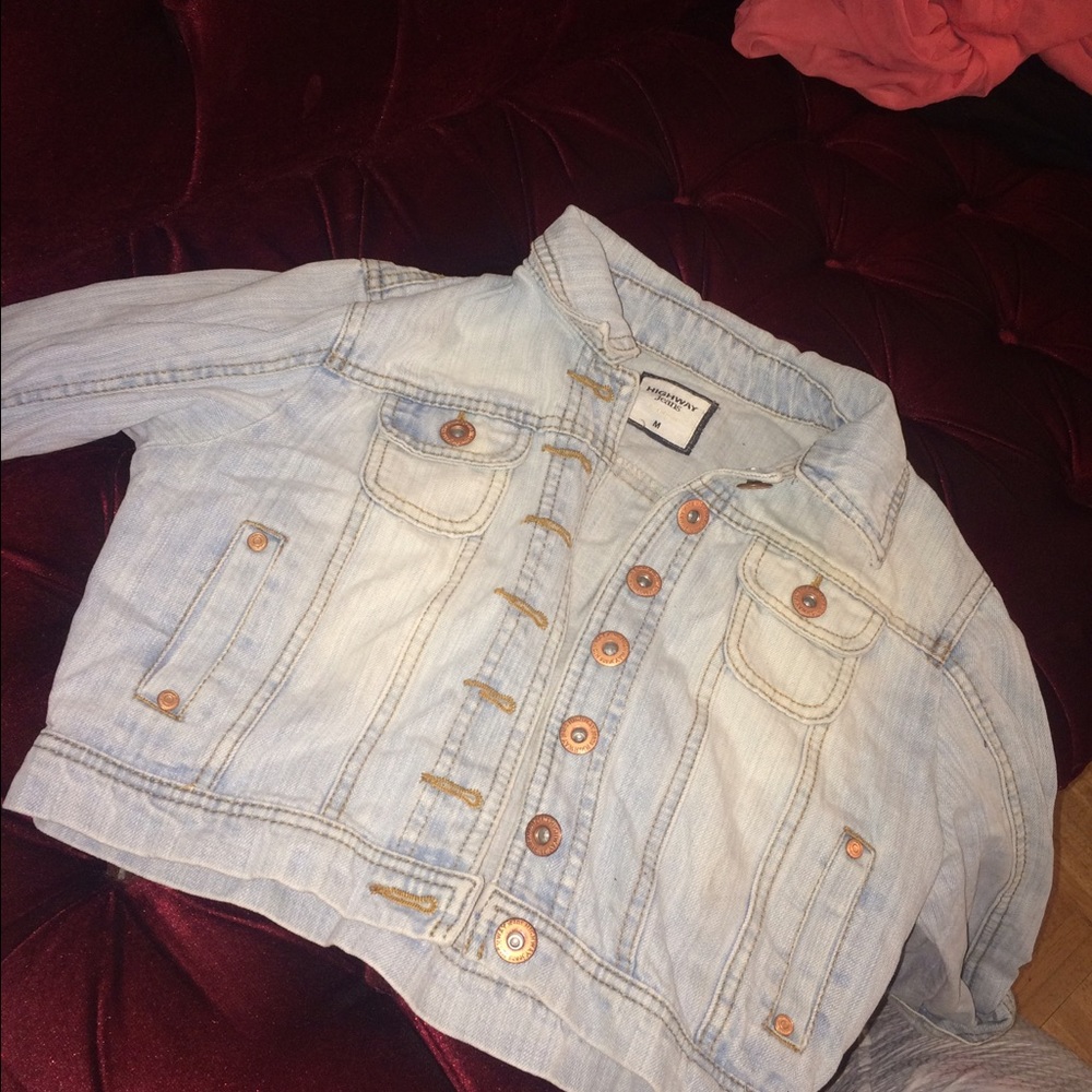 Blue jeans 3/4 sleeve jacket