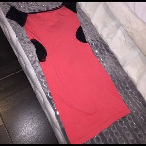 Bebe pink and black dress!