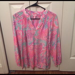 lilly pulitzer long sleeve blouse