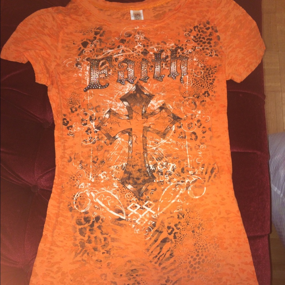 Orange faith shirt
