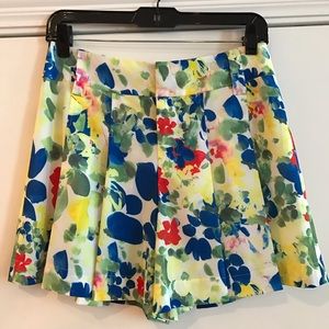Alice + Olivia High Waist Pleated Flutter Shorts