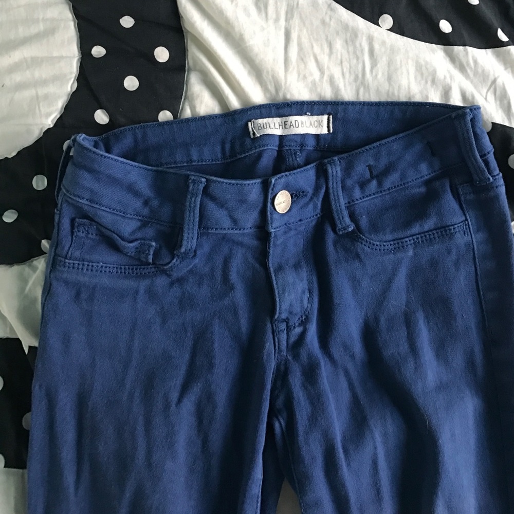 Navy Blue Bullhead Skinny Jeans