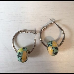 Pretty clay hoop earrings, Vera Bradley