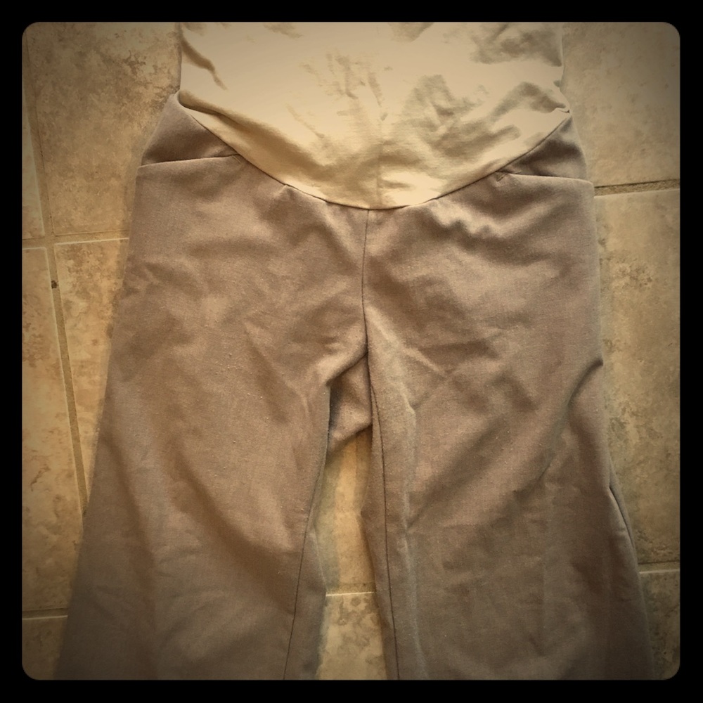 Maternity khaki dress pants