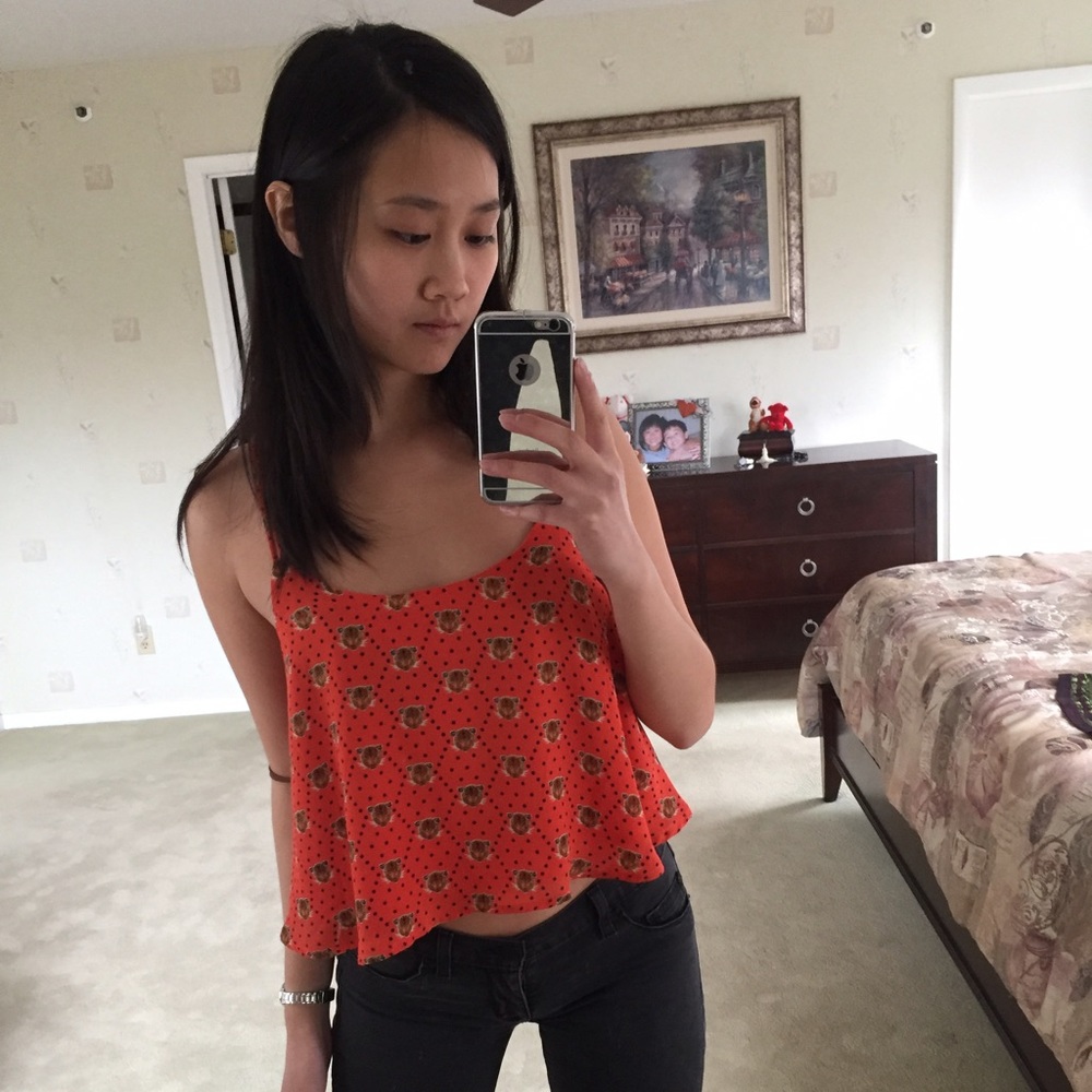UO tiger crop top