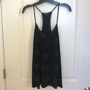 EUC Express black sequin racer back tank top
