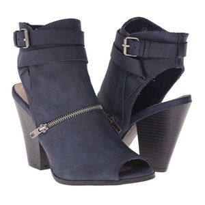 NWOT Open Heel Peep Toe Booties