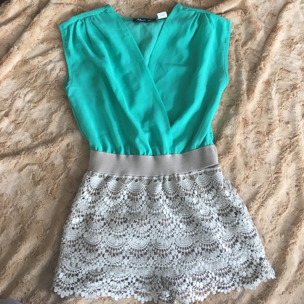 Green and Gold Romper