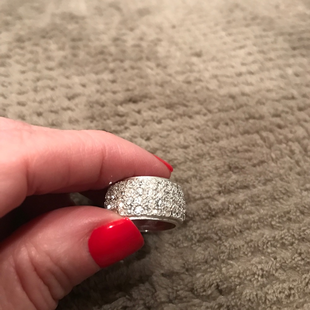 Sterling and simulated diamond ring.