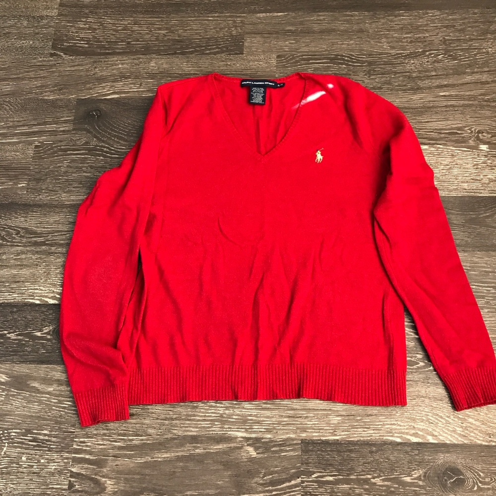 Ralph Lauren Sport red wool sweater
