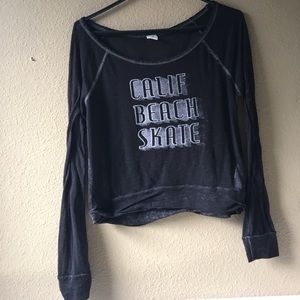 Hollister black calif beach skate shirt