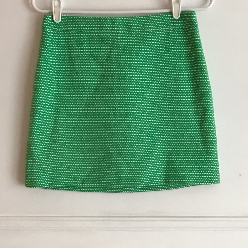 Jcrew green short skirt