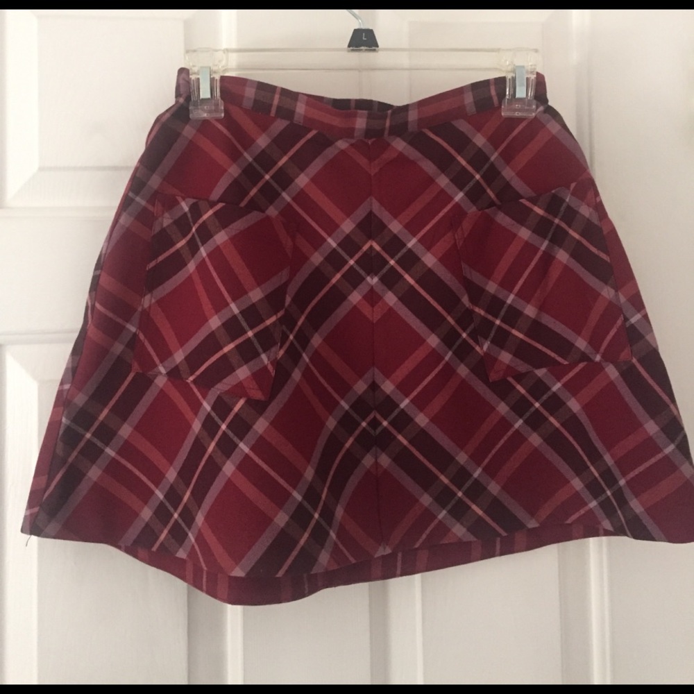 Plaid mini skirt