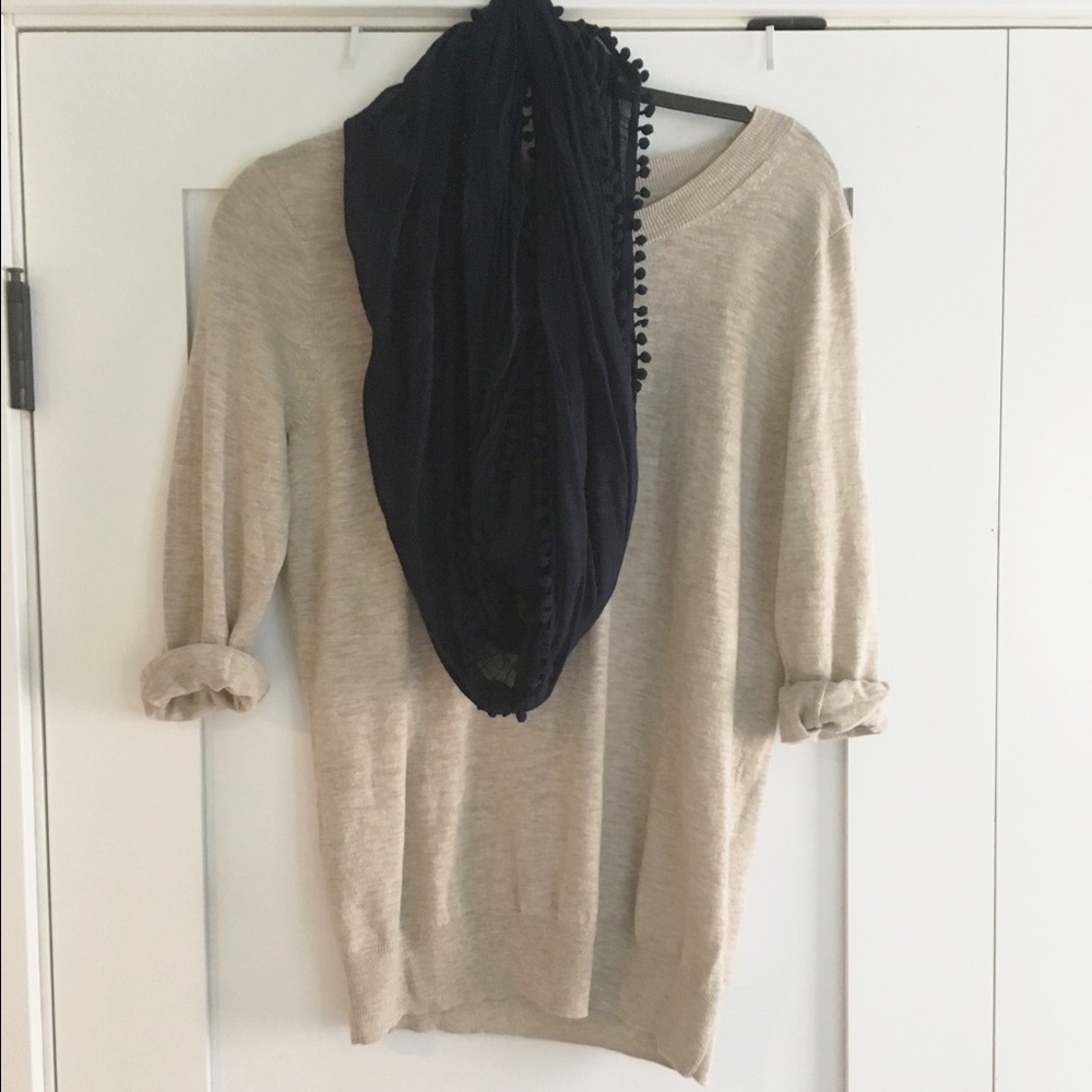 Beige J. Crew Sweater