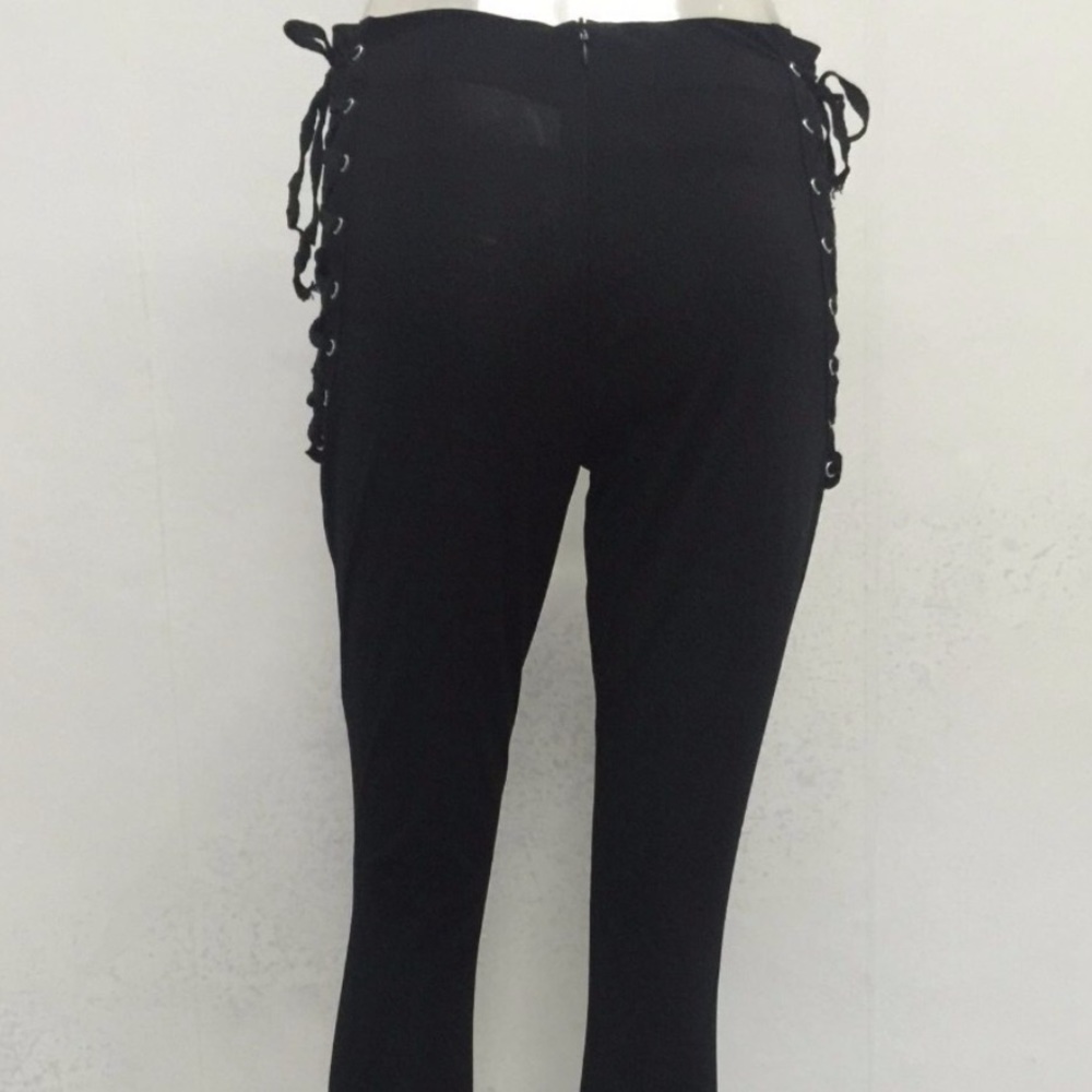 SALE💙 Lace up side high waist black edgy leggings - Picture 4 of 4