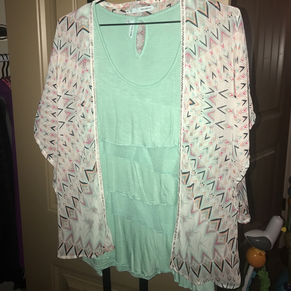 Maurice's kimono & tank