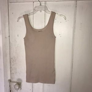 Ribbed tan tank top