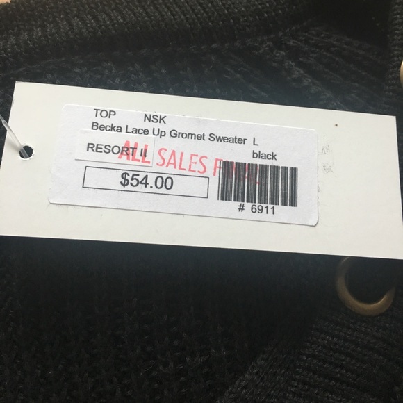 SOLD Lace Up Sweater - Picture 5 of 5