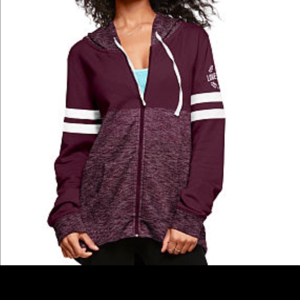 PINK full zip hoodie