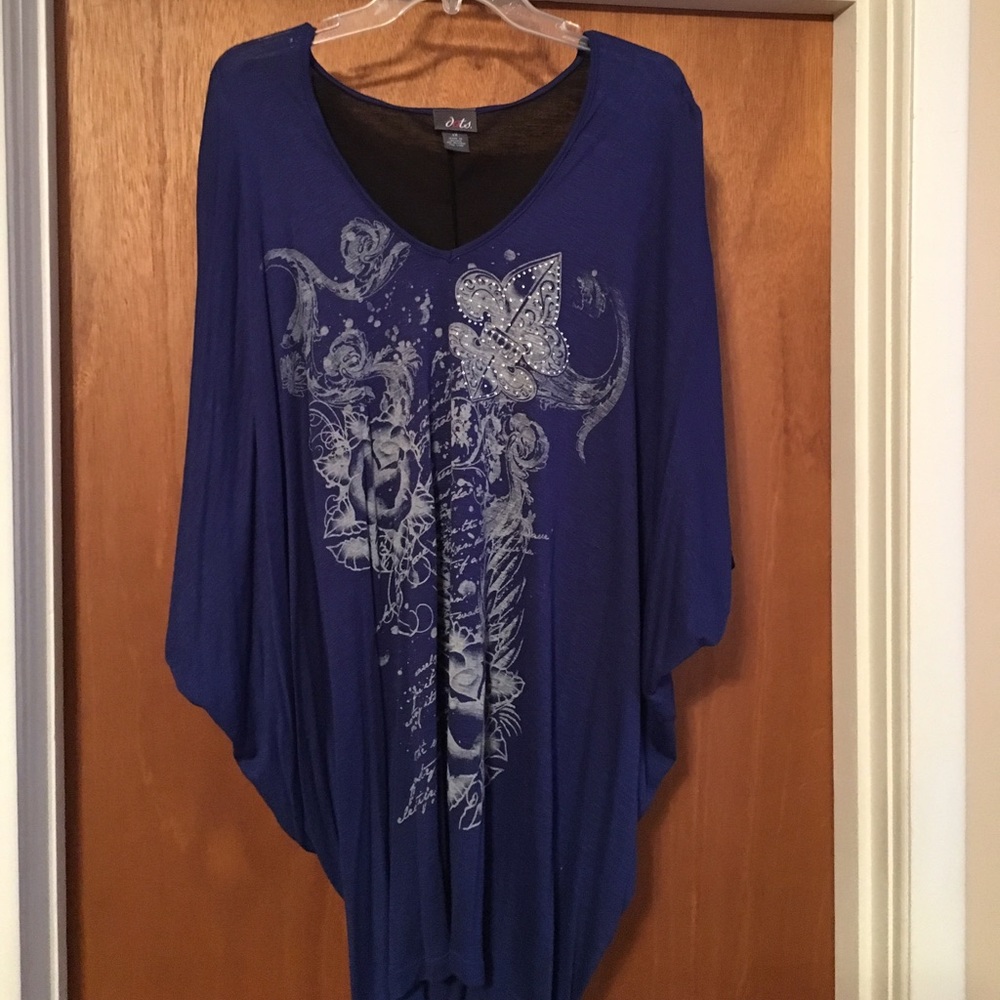 Short sleeve poncho shirt