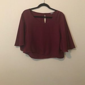 Maroon crop top