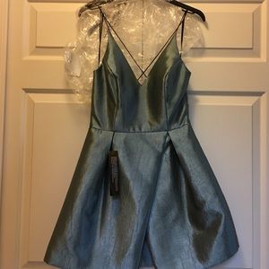 Topshop Crinkle Satin Prom Dress