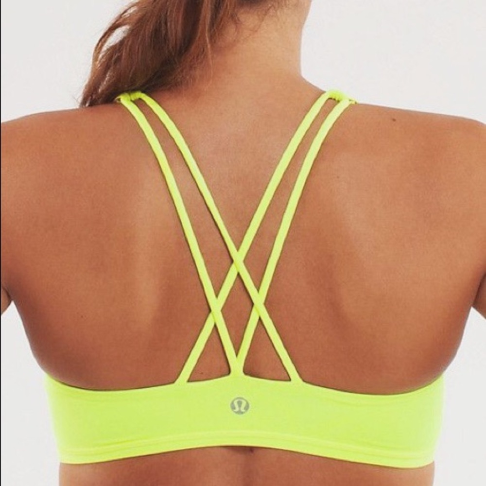 Lululemon Yellow Free to Be Sports Bra - Size 6