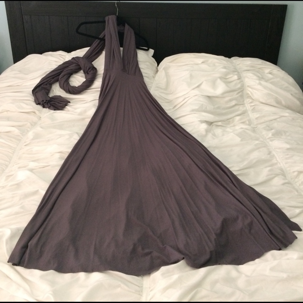 Lulu's Dark Gray Maxi Dress