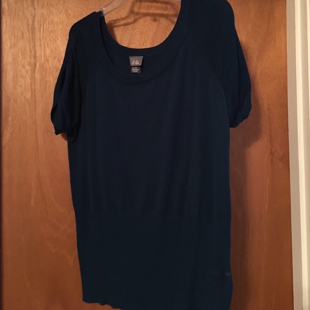 Dark teal top light weight sweater