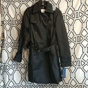 Tommy Hilfiger Black Trench Coat Small