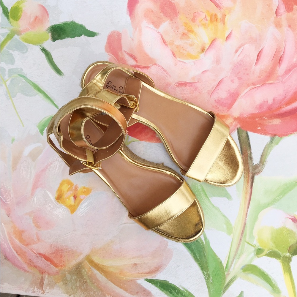 Lilly Pulitzer for target wedges size 11 gold