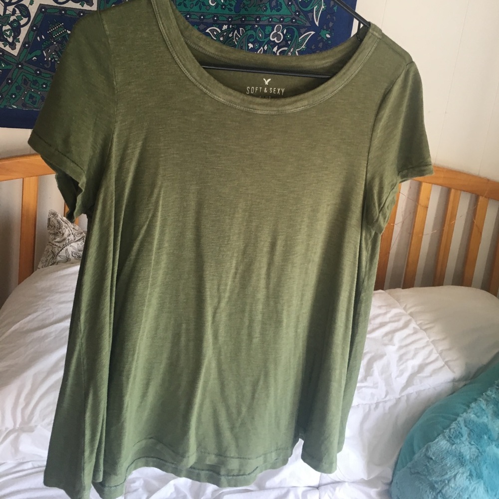 A light olive green soft and sexy t
