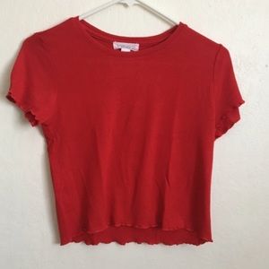 red crop top