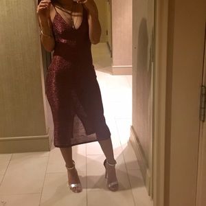 TopShop rose gold dress